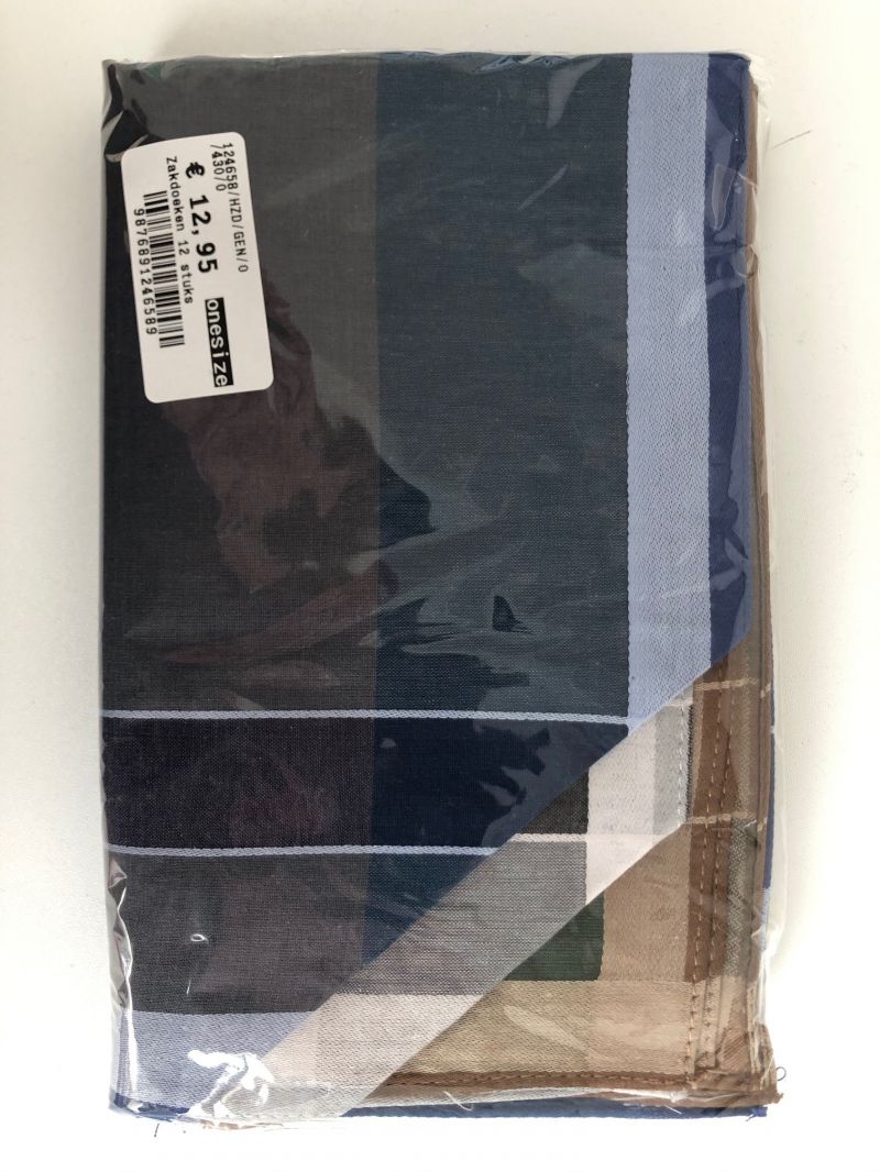 Tiseco Emilio Herenzakdoek 40x40 cm 12 stuks groen Onesize -