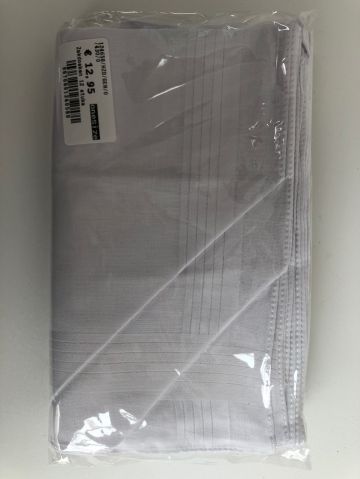 Tiseco Emilio Herenzakdoek 40x40 cm 12 stuks wit Onesize -