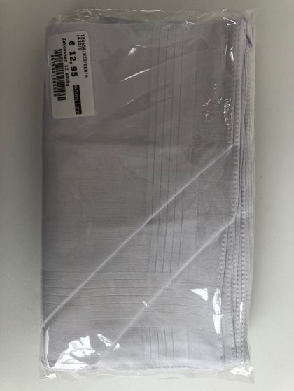 Tiseco Emilio Herenzakdoek 40x40 cm 12 stuks wit Onesize -