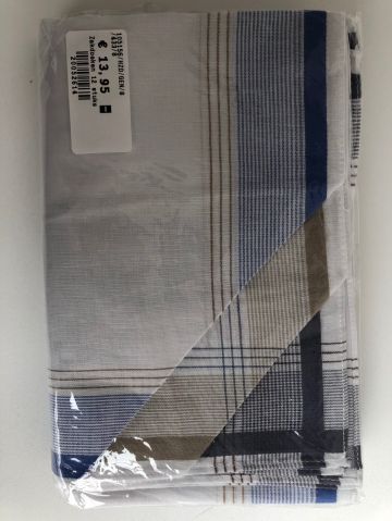 Tiseco Emilio Herenzakdoek 40x40 cm 12 stuks wit Onesize -