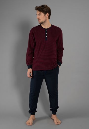 Badstof Pyjama bordeaux