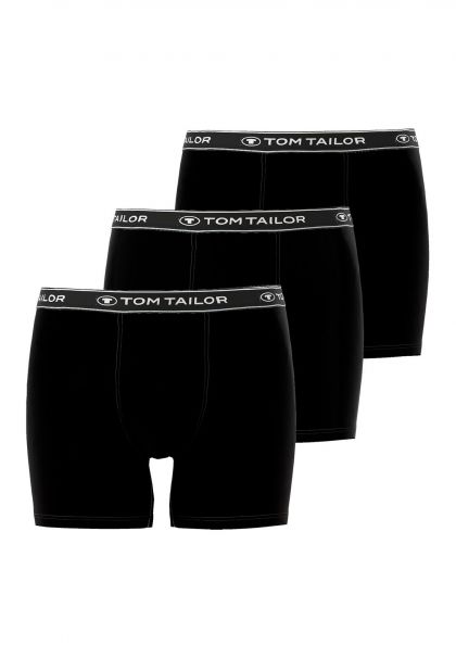 Tom Tailor Long Boxer short 3 pack Katoen zwart Xxl -