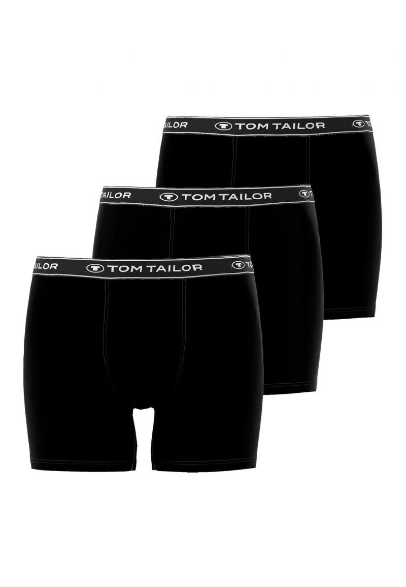 Tom Tailor Long Boxer short 3 pack Katoen zwart Xxl -