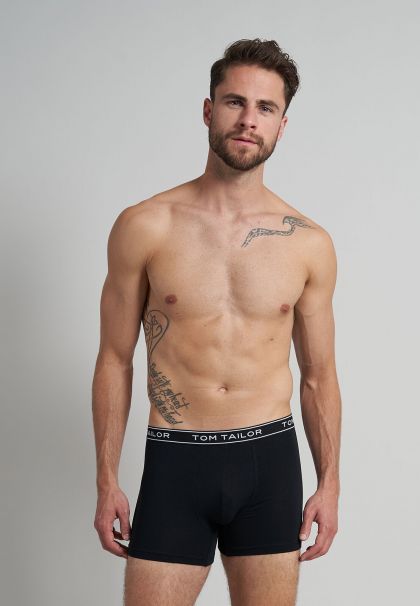 Tom Tailor Long Boxer short 3 pack Katoen zwart Xxl -
