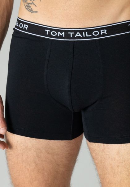 Tom Tailor Long Boxer short 3 pack Katoen zwart Xxl -