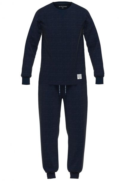 Tom Tailor Pyjama badstof blauw 48 -