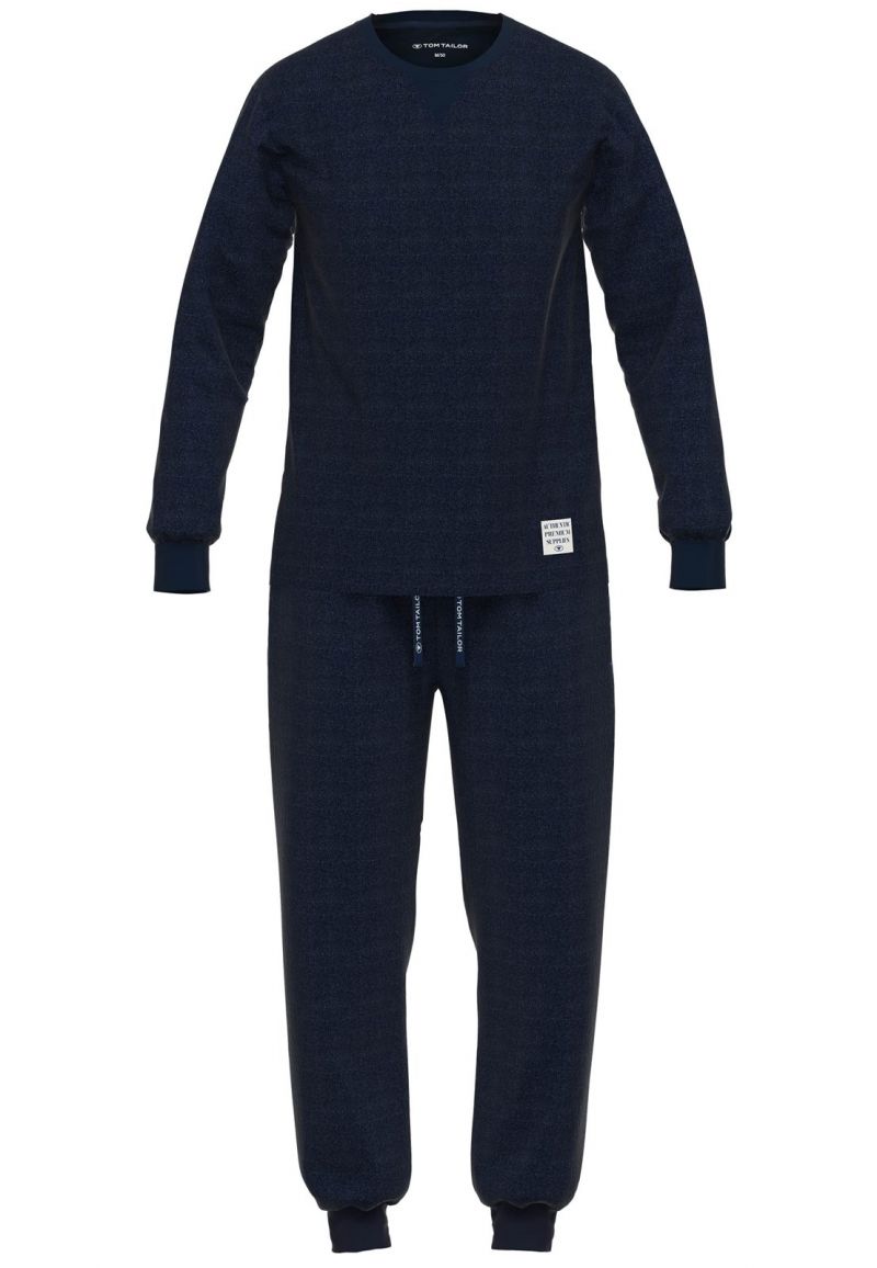 Tom Tailor Pyjama badstof blauw 48 -