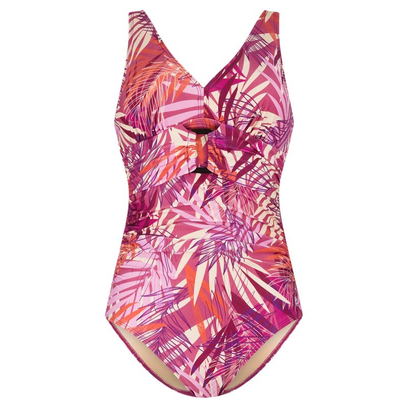 Tweka Swimsuit soft cup buckle Botanical leave roos 42 -