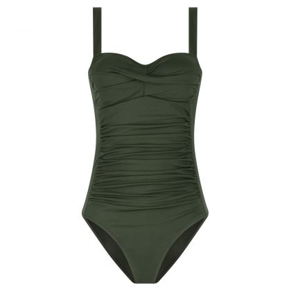 Tweka Swimsuit soft cup twisted forest green groen 44 -