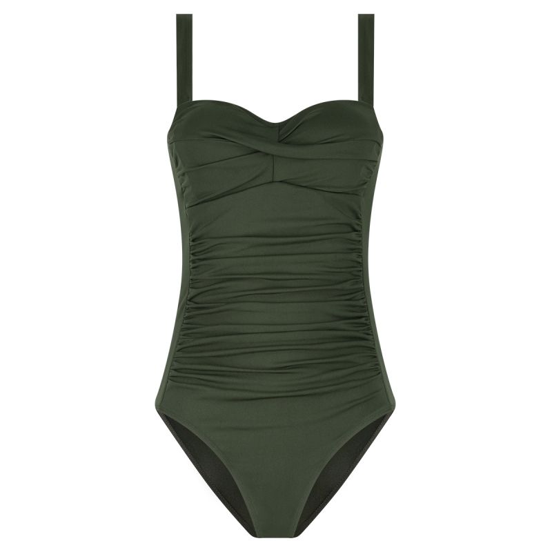 Tweka Swimsuit soft cup twisted forest green groen 44 -