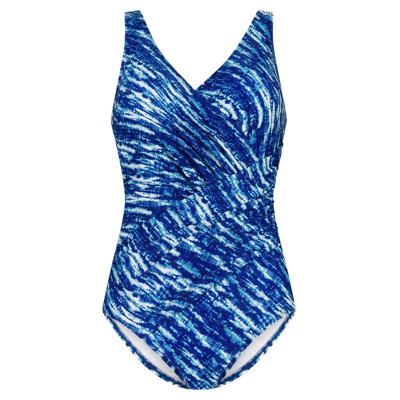 Tweka Swimsuit soft cup V-neck blauw 42 -