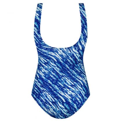Tweka Swimsuit soft cup V-neck blauw 42 -