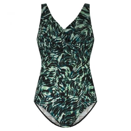 Tweka Swimsuit soft cup wrapped sea swirl gree groen 44 -