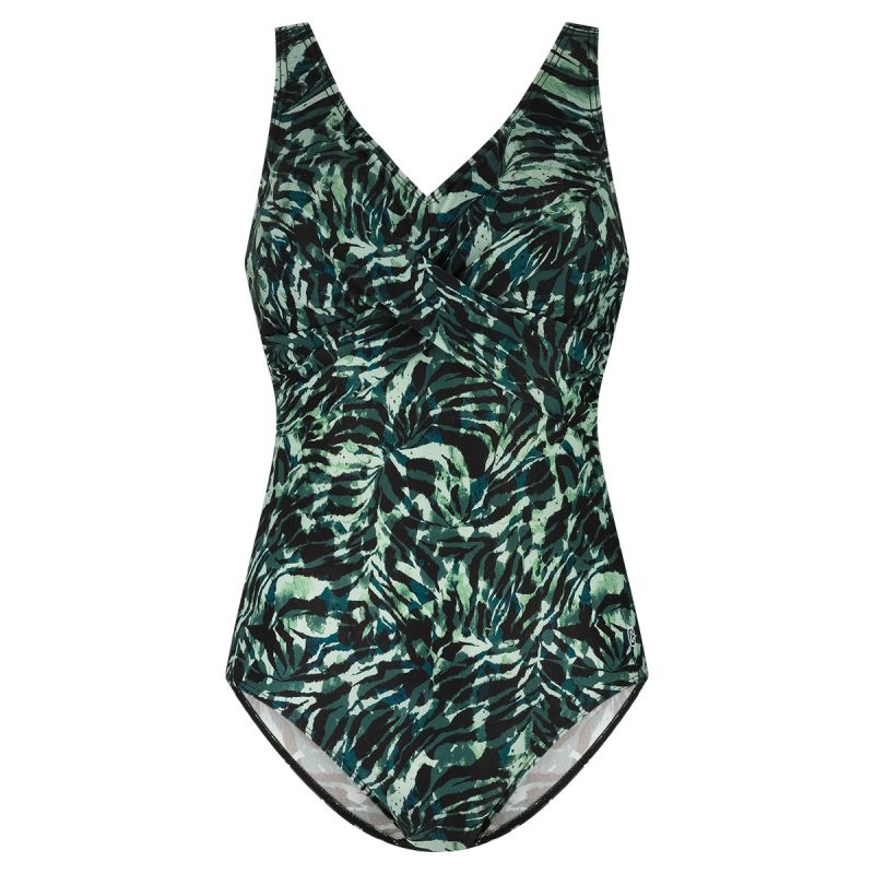 Tweka Swimsuit soft cup wrapped sea swirl gree groen 44 -