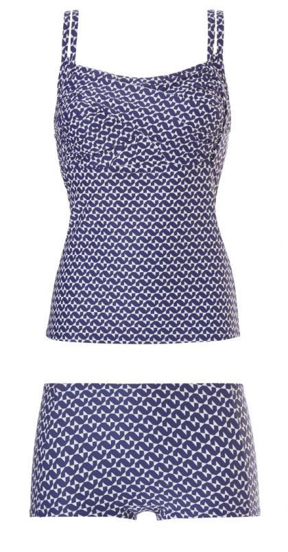 Tweka Tankini top prothesis soft cup blauw 44 -