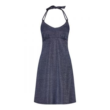 Beach dress halter blauw