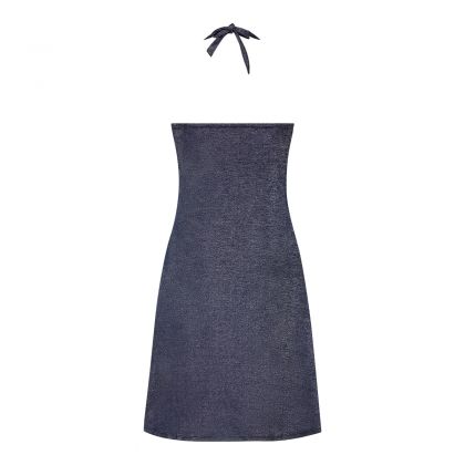 Wow Beach dress halter blauw M -