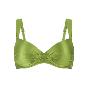 Wow Bikini Top Push-Up wired kiwi kaki 38 D