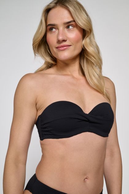 Wow Bikini top twisted padded wired zwart 44 F