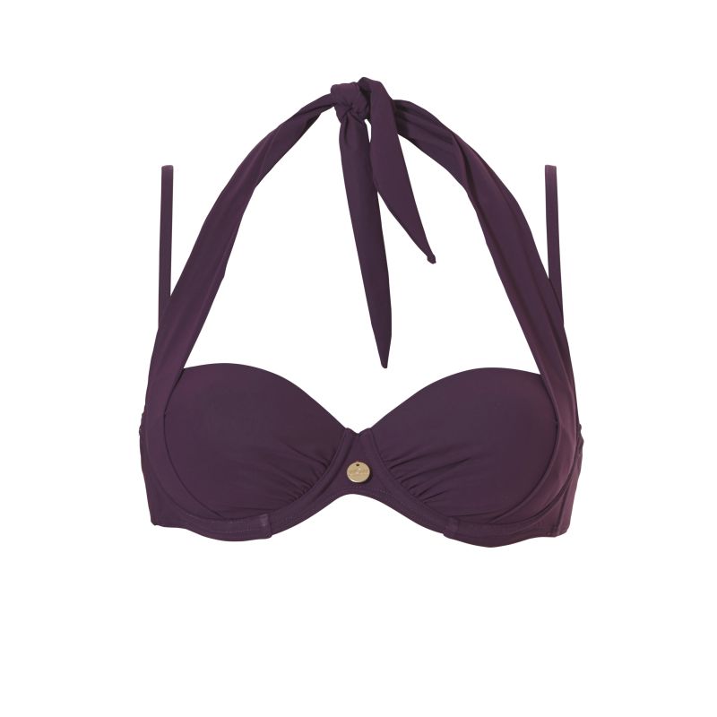 Wow Multiway bikini top warm purple 40 D