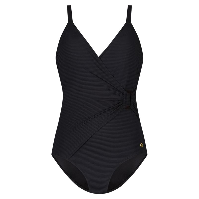 Wow Swimsuit Buckle padded zwart 48 -