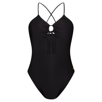 Wow Swimsuit removable padding wine red zwart 42 -