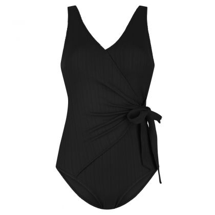 Wow Swimsuit V-Neck padded Black zwart 36 -