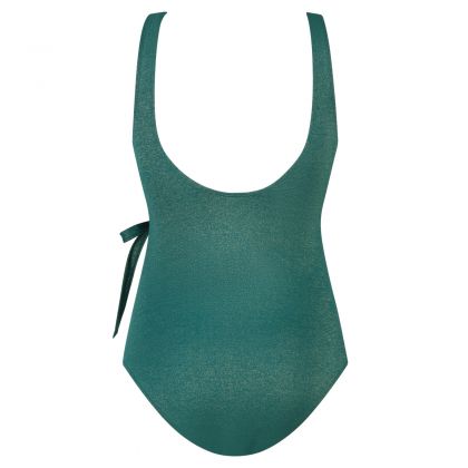 Wow Swimsuit V-Neck padded Bottle green groen 46 -