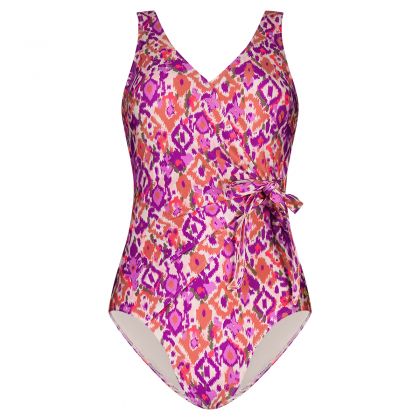 Wow Swimsuit V-neck padded fuchsia 42 -