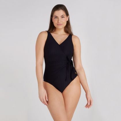 Wow Swimsuit V-neck padded zwart 36 -