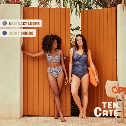 Wow Tankini top twisted blauw 46 -