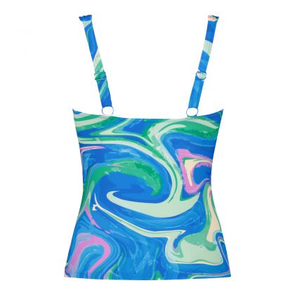 Wow Tankini top twisted padded groen 46 -
