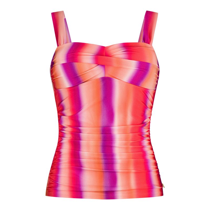 Wow Tankini top twisted padded multicolor 46 -