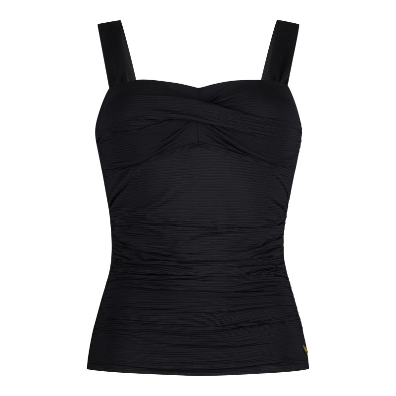 Wow Tankini top twisted padded zwart 44 -