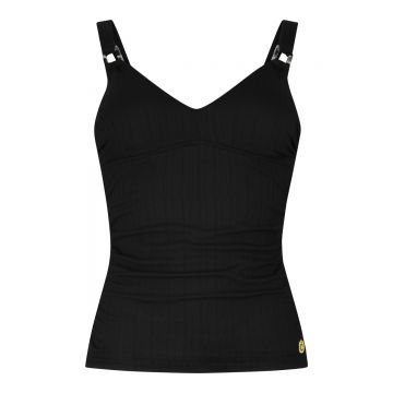 Wow Tankini top V-neck padded black zwart 44 -