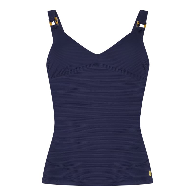 Wow Tankini top V-neck padded ink blue blauw 40 -
