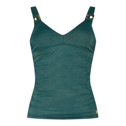 Wow Tankini top V-neck padded ink blue groen 42 -