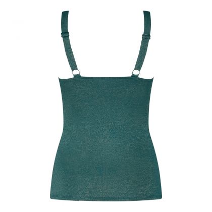 Wow Tankini top V-neck padded ink blue groen 42 -