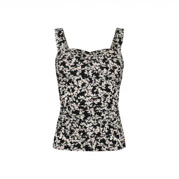 Wow Twisted Tankini Top zwart 46 -