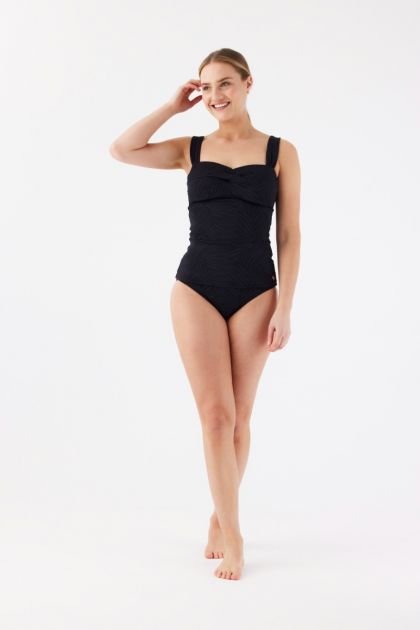 Wow Twisted Tankini Top zwart 46 -