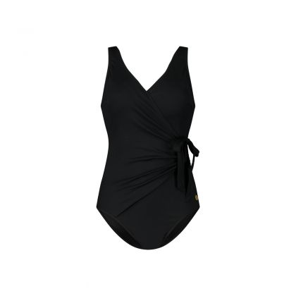 Wow V-neck swimsuit zwart 46 -