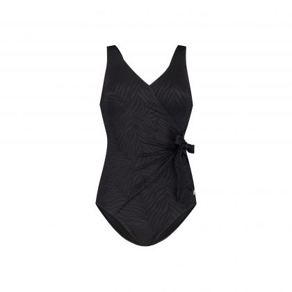 Wow V-neck swimsuit zwart 42 -